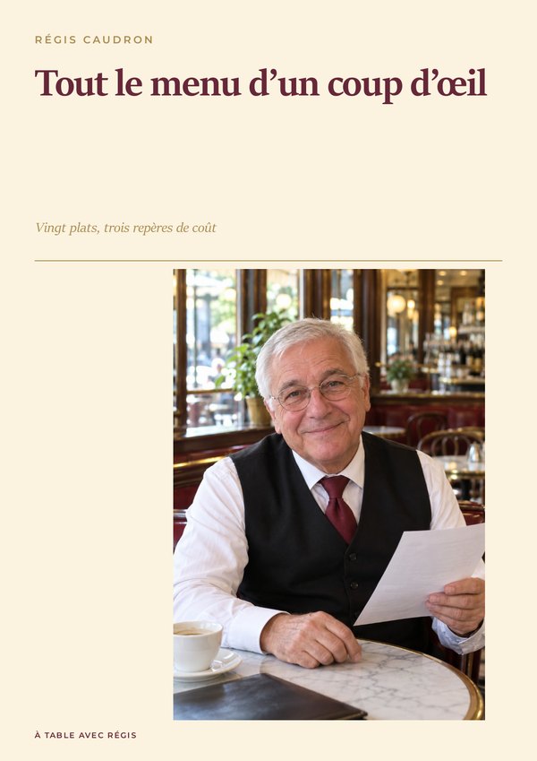 Tout le menu d’un coup d’œil couverture